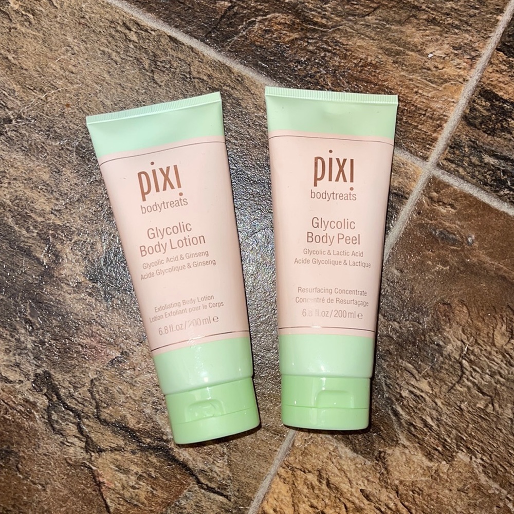 Unopened Pixi glycolic peel & body lotion